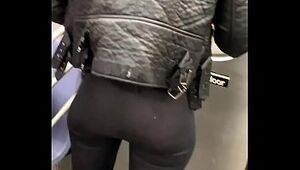 Slim sexy Gooey Spanish booty in transparent spandex